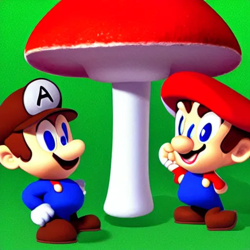 Prompt: mushroom kingdom