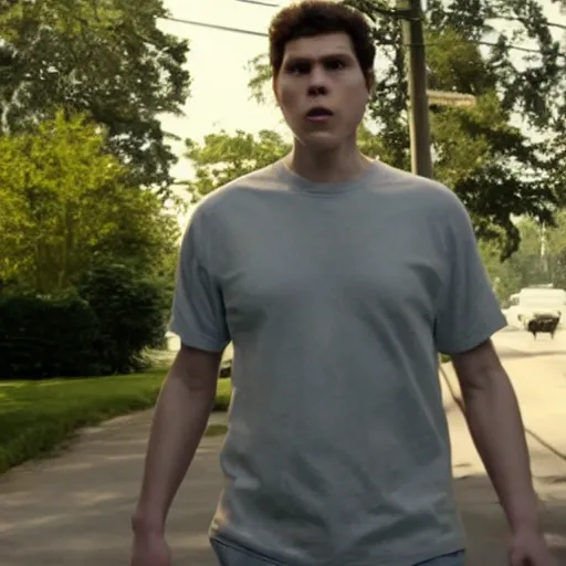 Image similar to Live Action Still of Jerma in Superbad, real life, hyperrealistic, ultra realistic, realistic, highly detailed, epic, HD quality, 8k resolution, body and headshot, film still