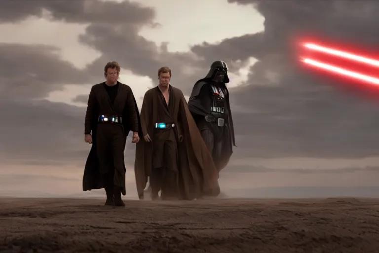 Prompt: 2 0 2 2 film still star wars : revenge of the sith ( 2 0 2 2 ) directed by matt reeves and denis villeneuve, 5 0 mm