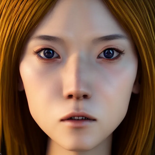 Prompt: perfectly centered close up portrait, anime goddess, candid photography, by leonardo da vinci, highly detailed, character concept, unreal engine 5