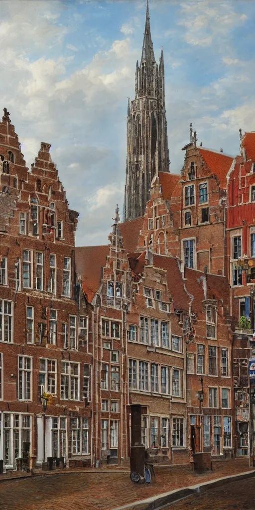 Prompt: lange jan, middelburg netherlands, realism, architecture, high detail, 4 k,