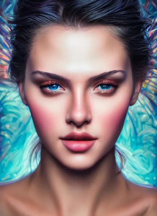Prompt: photo of a gorgeous young woman in the style of stefan kostic and david la chapelle, realistic, sharp focus, orgasm, 8 k high definition, 3 5 mm film photography, photo realistic, insanely detailed, intricate, elegant, art by stanley lau and artgerm