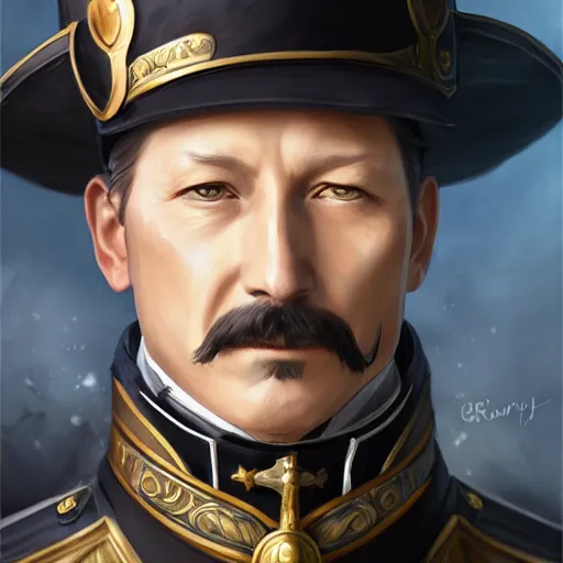 Image similar to portrait of Kaiser Wilhelm II, Character design by charlie bowater, ross tran, artgerm, and makoto shinkai, detailed, inked, western comic book art, 2021 award winning painting,digital art,ultra realistic,ultra detailed,art by greg rutkowski,photorealistic,hyperdetailed,detailed face,deviantart,artstation