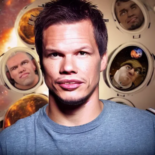 Prompt: Theo von in space