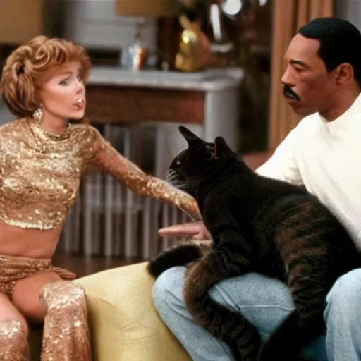 Image similar to a still from the movie beverly hills cat 2, with eddie murphy i