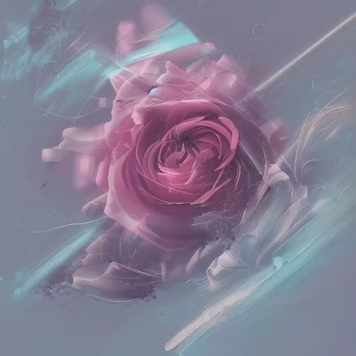 Image similar to abstract smokey roses, illustration, hazy, atmospheric, digital art, award winning, artstation,