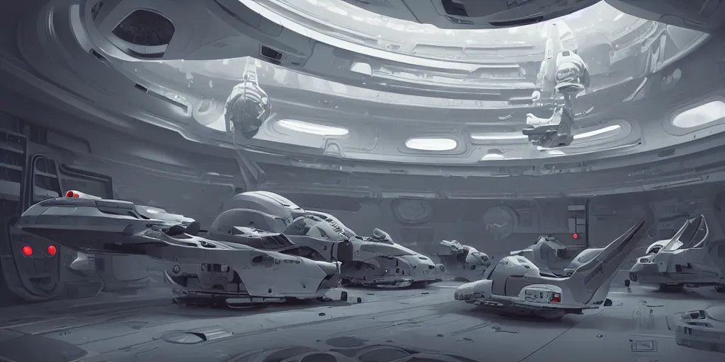 Image similar to !dream one thousand aligned cryogenic pods, spacehsip interior, symmetrical, futuristic decoration, sci-fi, cryogenic pods, many cryogenic pods, wide shot, matte painting, oil painting, dark sci-fi, by Sergey Kolesov, Tristan Eaton, James Gurney, greg rutkowski.