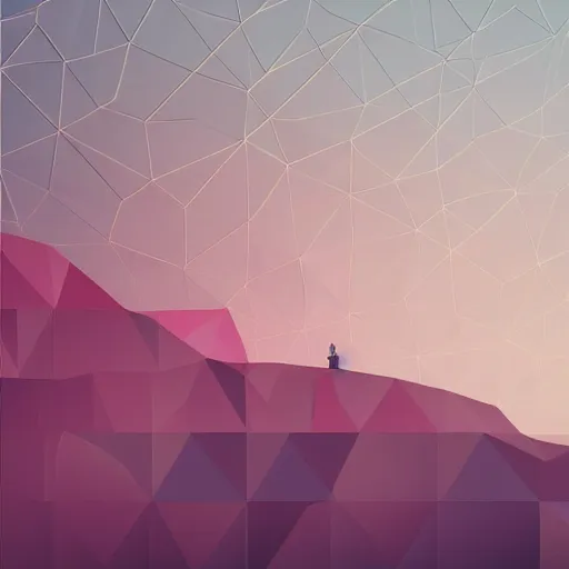 Prompt: geometric background landscape art with beautiful and stunning pastel color palette