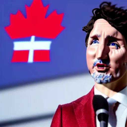 Image similar to justin trudeau as a fancy sock puppet