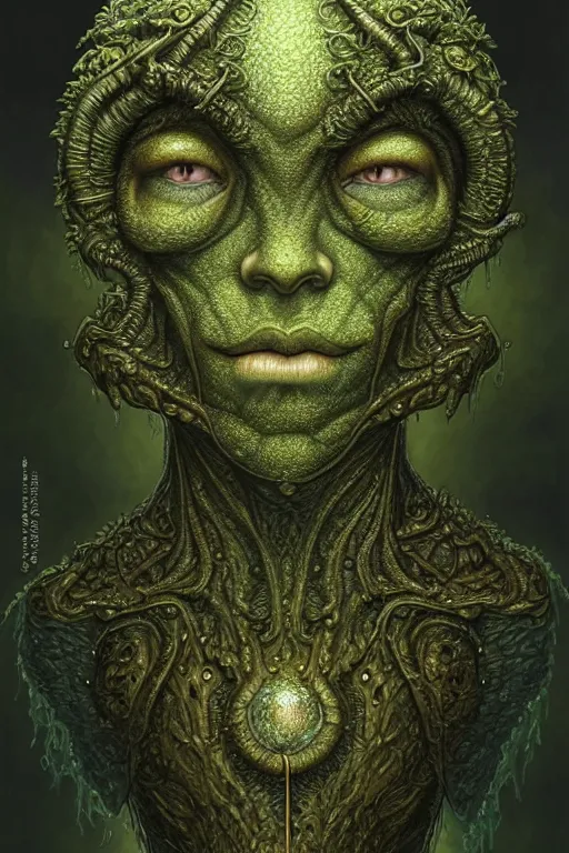 Image similar to anthropomorphic enneagram head in mossy slimeforge star jones merchant, intricate, elegant, highly detailed face, wide angle, digital painting, artstation, concept art, sharp focus, illustration, art by artgerm, bob eggleton, stephen hickman, richard corben, wayne barlowe, greg rutkowski, alphonse mucha, 8 k