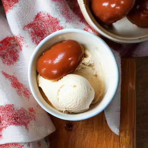 Image similar to baked bean ice cream