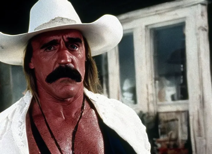 Image similar to film still of Hulk Hogan as Doc Holiday in Tombstone 1993, 4k