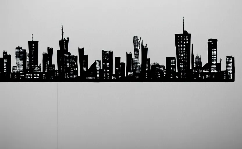 Image similar to minimalist hand drawing of frankfurt skyline