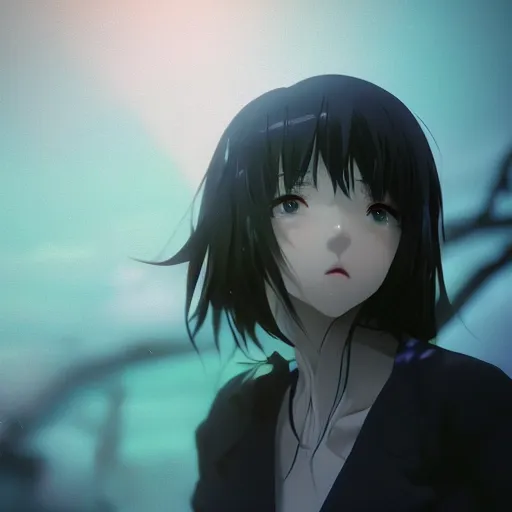 Image similar to photorealistic dramatic liquids anime people render, detailed face, colorful, atmosphere cinematic, by wlop, by ilyu kuvshinov, by makoto shinkai, soft shadows, concept art, super detailed, octane render, vfx, houdini, 8 k, super realistic, ufotable studio art style, global illumination, trending in pixiv, dramatic color