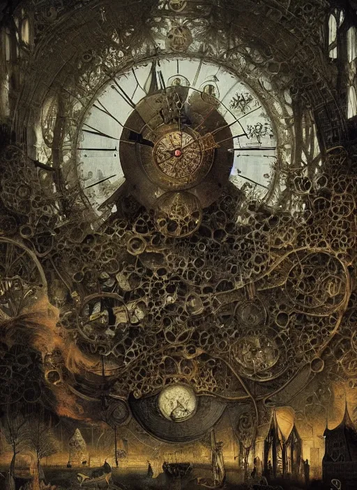 Prompt: the man who invented time, modern fine art, fractal, intricate, elegant, highly detailed,, by jheronimus bosch and greg rutkowski,