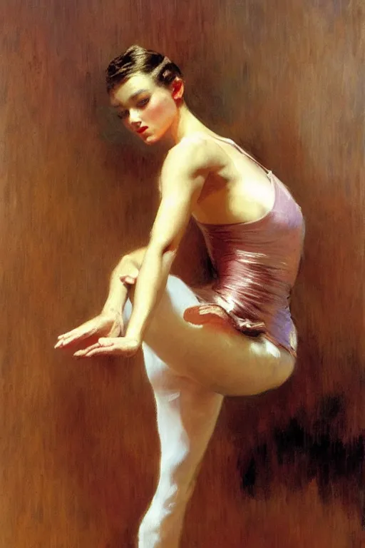 Image similar to ballet dancer, painting by gaston bussiere, craig mullins, j. c. leyendecker