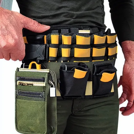 Prompt: tactical toolbelt pockets