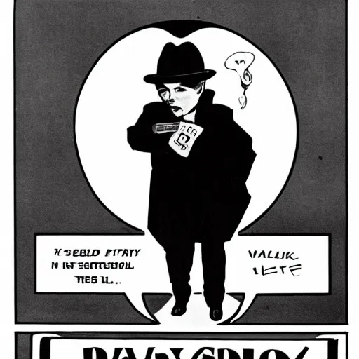 Image similar to baby seal dressed as a private investigator wearing a fedora and trench coat, black and white, pulp comic, by chester gould 1 9 3 2