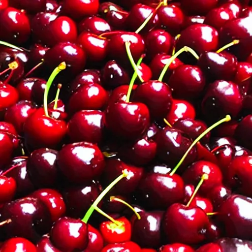Image similar to Cherry explosion, realistic explosion, cherries exploding