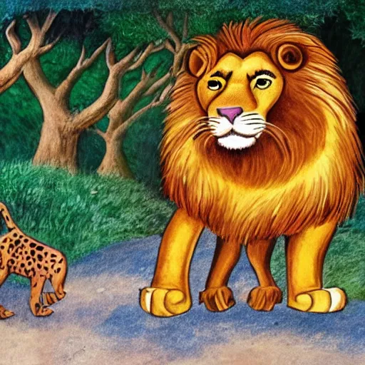 Prompt: a lion by julia donaldson