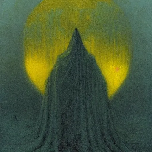 Prompt: the king in yellow, by Zdzisaw_Beksinski