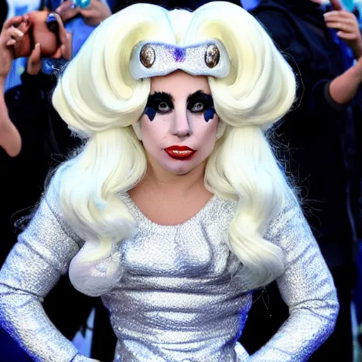 Image similar to lady gaga super mario cosplay