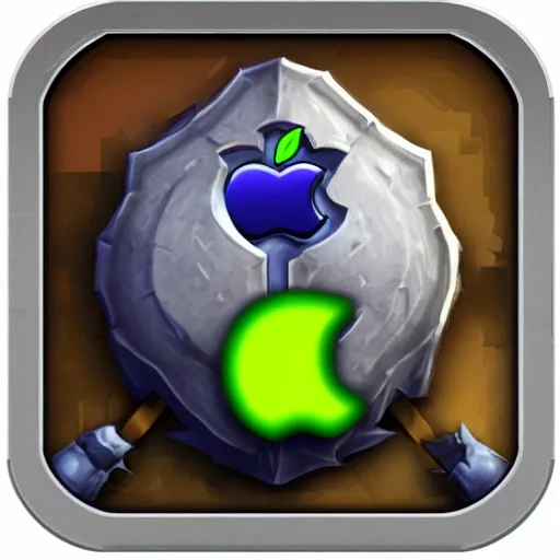 Image similar to an apple game icon world of warcraft