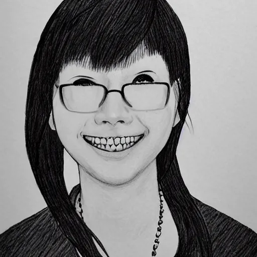 Image similar to “ a detailed portrait of jaiden animations drawn by junji ito ”