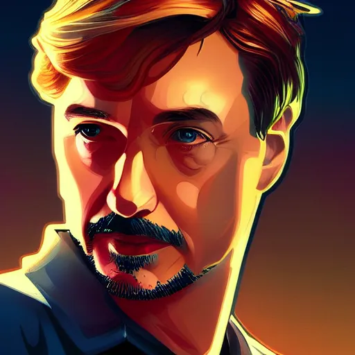 Image similar to Owen Wilson as Tony Stark, ambient lighting, 4k, alphonse mucha, lois van baarle, ilya kuvshinov, rossdraws, artstation