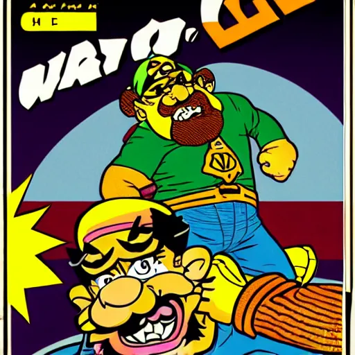 Image similar to wario in the style of a tin - tin comic