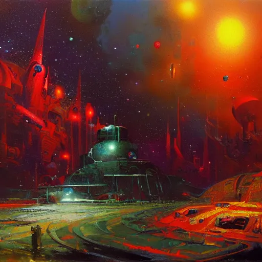 Image similar to an amazing piece of art by Paul Lehr