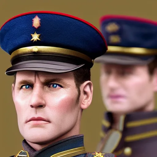 Image similar to movie scene kier starmer in russian soldiers uniform, photorealistic, highly detailed 8 k