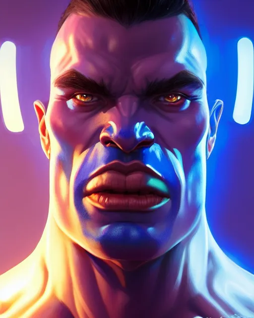 Prompt: symmetry portrait of blue color hulk, glam, power, glowing lights intricate, elegant, highly detailed, digital painting, artstation, concept art, smooth, sharp focus, illustration, art by artgerm and greg rutkowski and fra angelico and unreal engine 5
