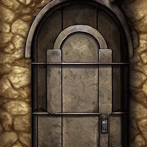 Image similar to concealed door in a dungeon wall, d & d, photo