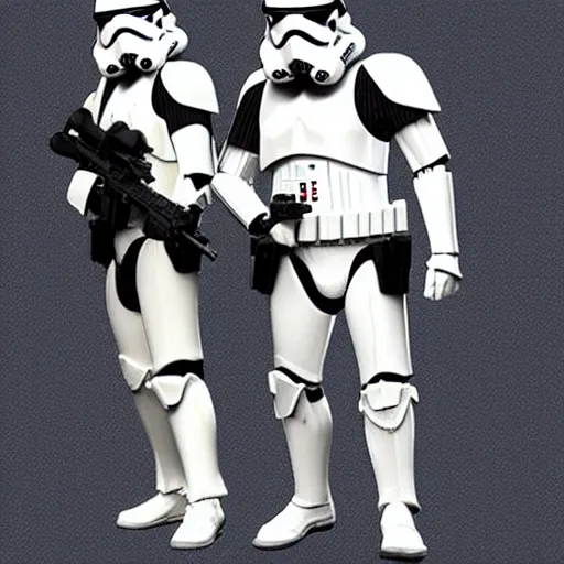 Prompt: stormtroopers in the style of brom