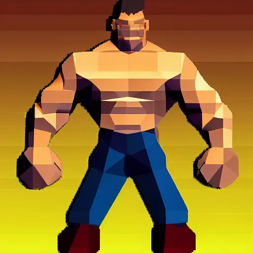 Image similar to Low poly John Cena PS1 style graphics