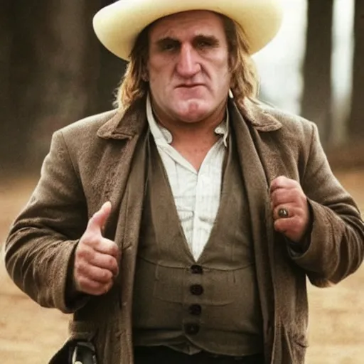 Image similar to gerard depardieu as a cowboy