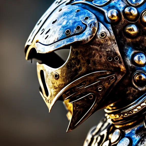 Prompt: photo of a warrior with metal jaguar theme armour, 4 k, hdr, smooth, sharp focus, high resolution, award - winning photo