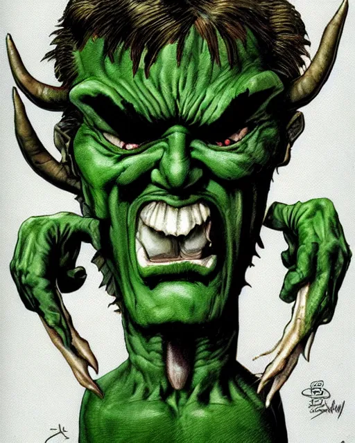 Image similar to green sad devil by glenn fabry