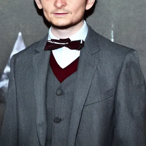 Prompt: a man looking like elijah wood and tobey maguire, starring as harry potter in the next movie of the franchise, highly detailed, high quality