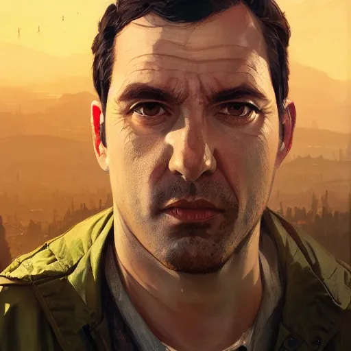 Image similar to highly detailed portrait salvador dalli in gta v, stephen bliss, unreal engine, fantasy art by greg rutkowski, loish, rhads, ferdinand knab, makoto shinkai and lois van baarle, ilya kuvshinov, rossdraws, tom bagshaw, global illumination, radiant light, detailed and intricate environment