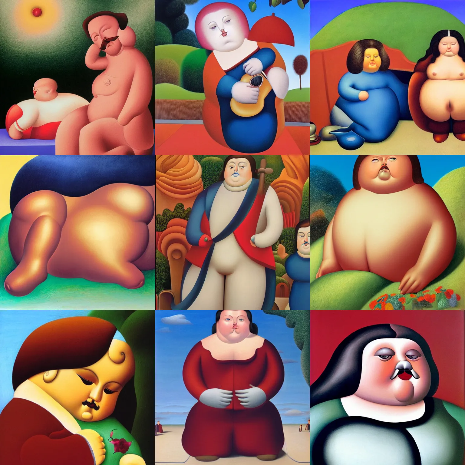 Prompt: an artwork by fernando botero