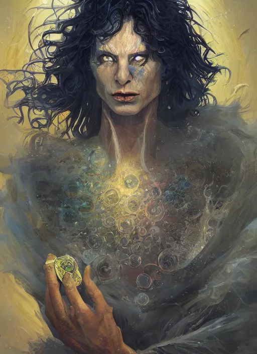 Image similar to high intricate painting of the sandman, jelly, full shot, neil gaiman, maria panfilova, andrea savchenko, mike kime, ludovic plouffe, qi sheng luo, oliver cook, julian calle, eddie mendoza, trending on artstation