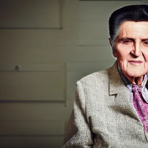 Image similar to dslr photo portrait still of 8 7 year old age 8 7 elvis presley at age 8 7!!!, 8 5 mm f 1. 8