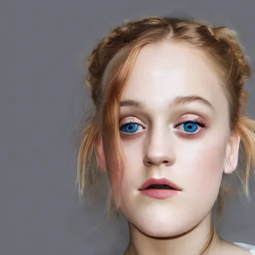 Image similar to a masterpiece portrait photo of a beautiful young woman who looks like a manic pixie dream girl maika monroe, symmetrical face