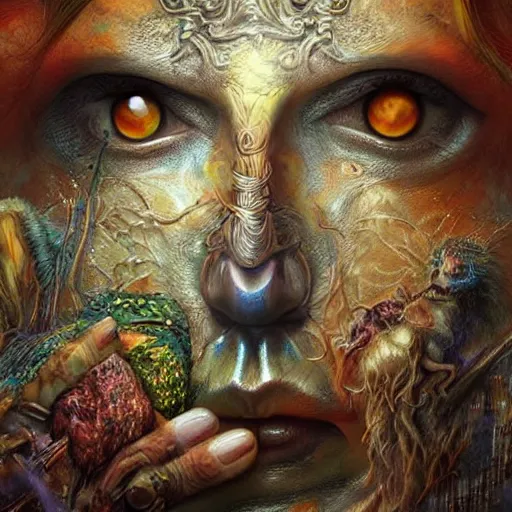 Image similar to fantasy art hyper realistic ai created interesting bizarre subconscious fantastic art award winning best ultra detailed magnificent