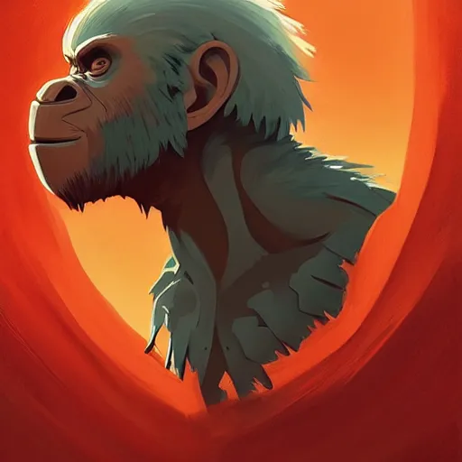 Image similar to face icon stylized minimalist war for the planet of the apes, loftis, cory behance hd by jesper ejsing, by rhads, makoto shinkai and lois van baarle, ilya kuvshinov, rossdraws global illumination