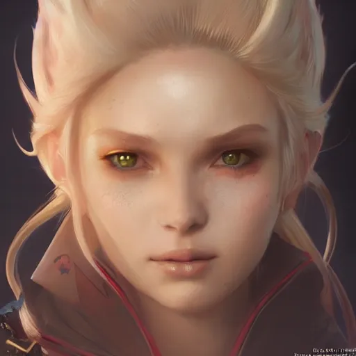 Image similar to kerli koiv, d & d portrait character headshot, sharp, digital matte painting, anime key art by yoshitaka amano, greg rutkowski, wlop, dramatic lighting, trending on artstation