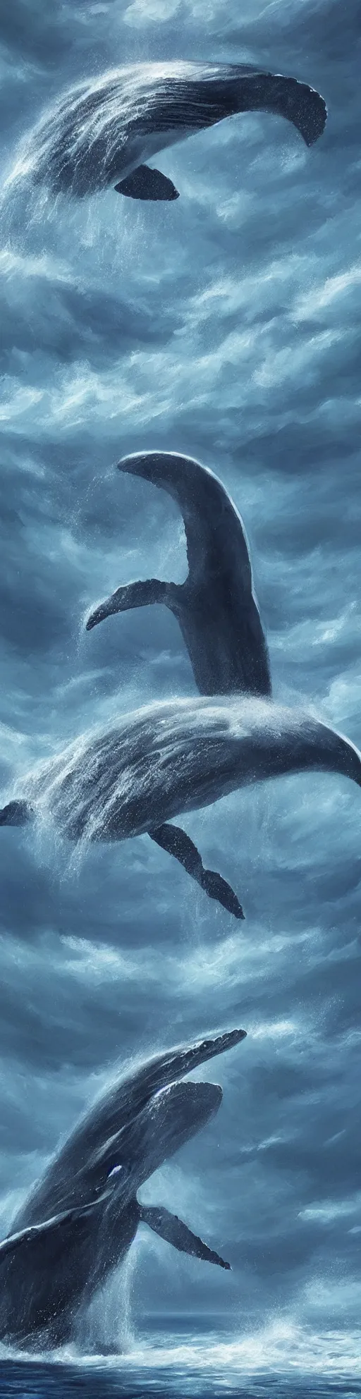 Image similar to scary giant whale in ocean, oil Painting, ultradetailed, artstation, ultradetailed, digital Painting
