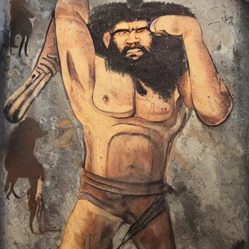 Image similar to a caveman wall painting of darksearch